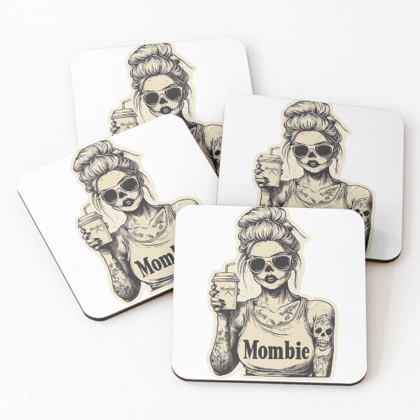 Item preview, Mombie Zombie Mom with Coffee Sticker for Tired Moms designed and sold by Liseri.
