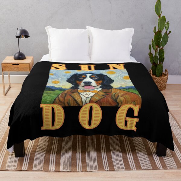 Item preview, Sun dog is bernese dog in cute happy van gogh style autumn halloween funny gifts designed and sold by thankful-loco.