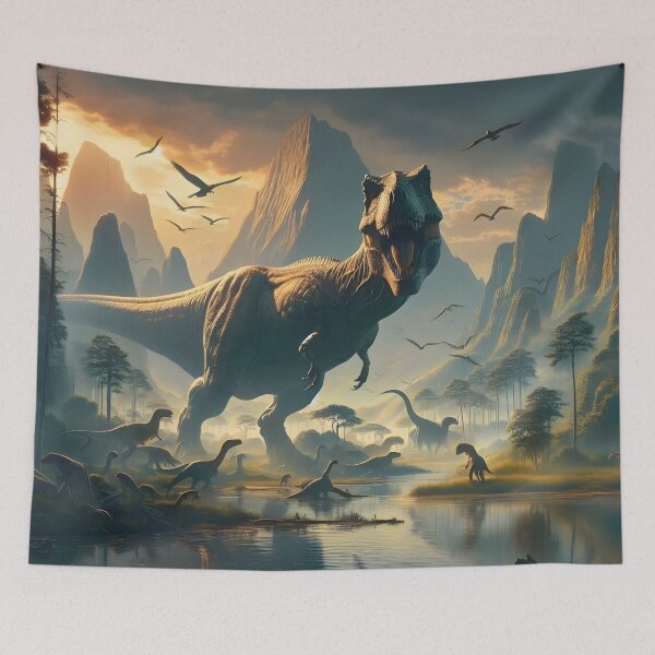 Item preview, T-Rex Roaring in Prehistoric Wilderness designed and sold by CitrineLinker.