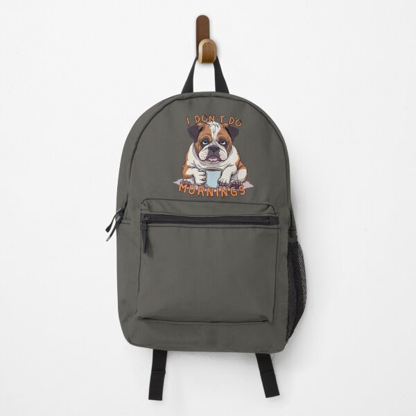 Item preview, Tired Dog Drinking Coffee - Morning Struggle Design designed and sold by Grin-and-Gear.