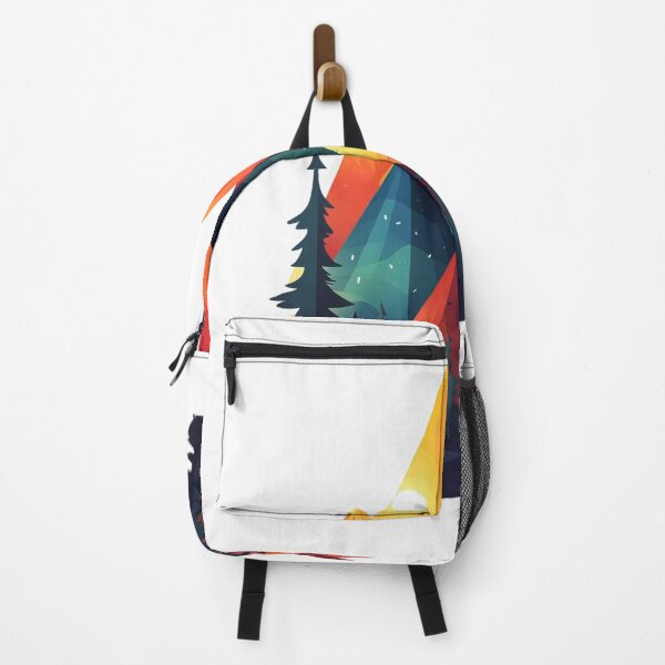 Item preview, Geometric Mountain Camping Adventure designed and sold by BeUniqueCo.