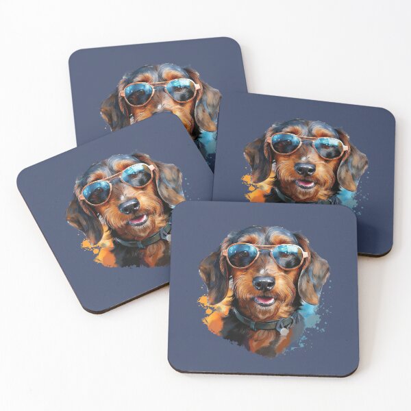Item preview, Wire-haired dachshund with sunglasses designed and sold by Motivburg.