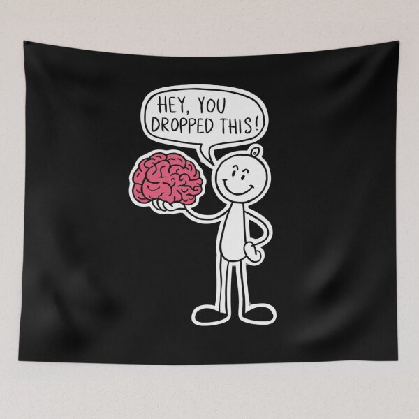 Item preview, Hey, You Dropped This! Funny Brain Sticker designed and sold by Reichcorp.
