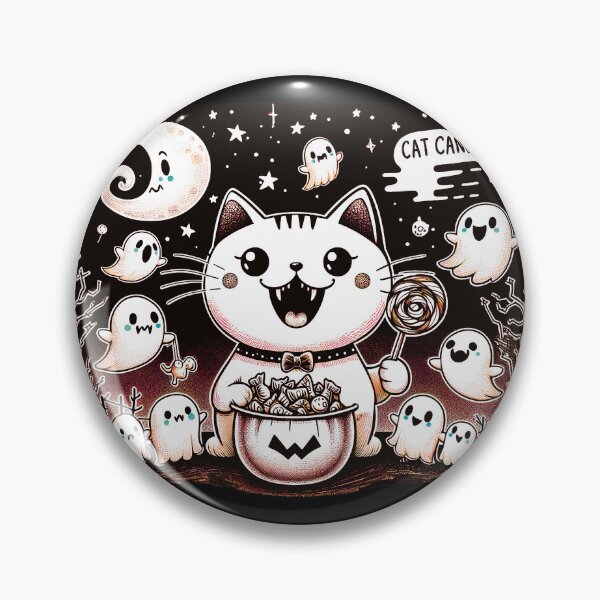 Item preview, Vampire Cat Have Treats For Ghosts designed and sold by HappyHavenStu.