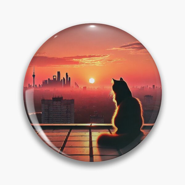 Item preview, Cat on rooftop designed and sold by PawPrintDecals.