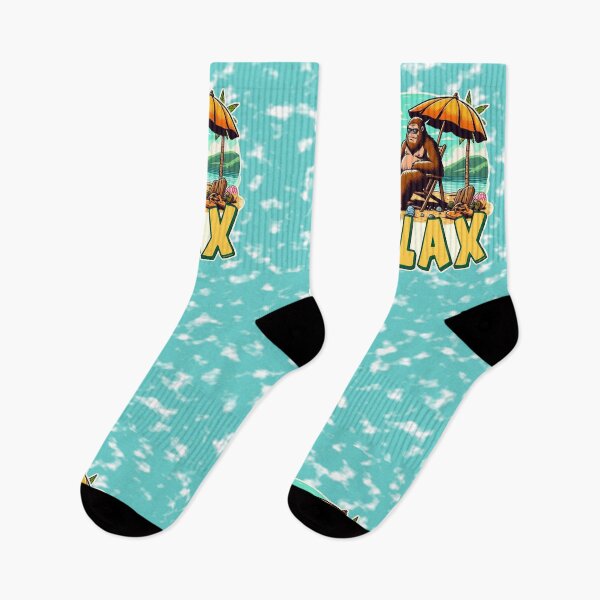 Item preview, Redbubble Cozy Holidays Design Challenge- Bigfoot relaxing on the beach designed and sold by PapaSquatch.