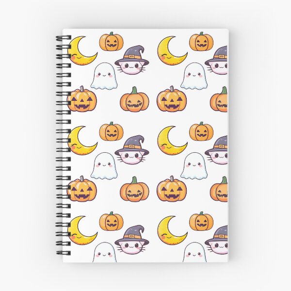 Item preview, Cawaii Halloween Set, Cute Spooky Friends, Halloween Bundle, Cawaii Set, Pumpkin, Witch Cat, Ghost, Moon designed and sold by Yaremchuk.