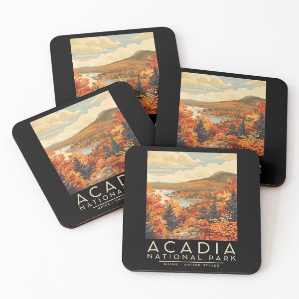 Item preview, A Vintage Illustration of Acadia National Park - Maine - US designed and sold by GoodOldVintage.