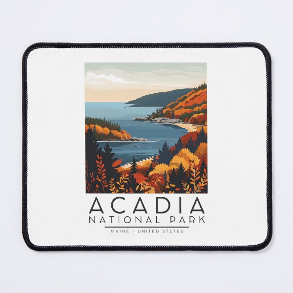 Item preview, A Vintage Illustration of Acadia National Park - Maine - US designed and sold by GoodOldVintage.
