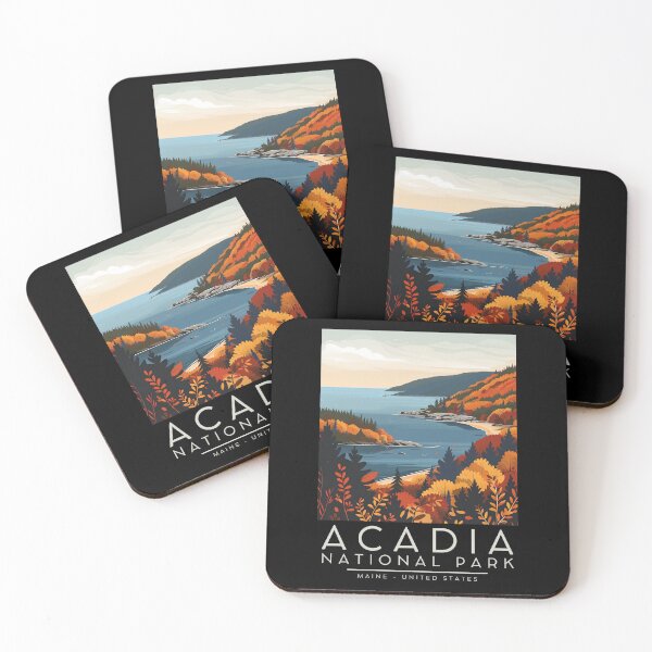 Item preview, A Vintage Illustration of Acadia National Park - Maine - US designed and sold by GoodOldVintage.