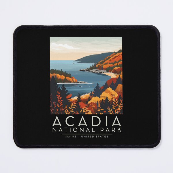 Item preview, A Vintage Illustration of Acadia National Park - Maine - US designed and sold by GoodOldVintage.