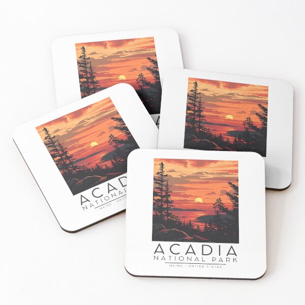 Item preview, A Vintage Illustration of Acadia National Park - Maine - US designed and sold by GoodOldVintage.