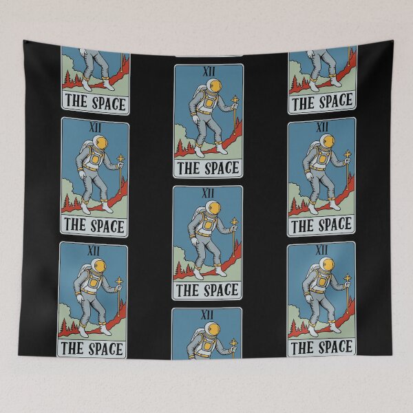 Item preview, The Space - Funny Astronaut Mars Mission Tarot Card (Blue Version) designed and sold by isstgeschichte.