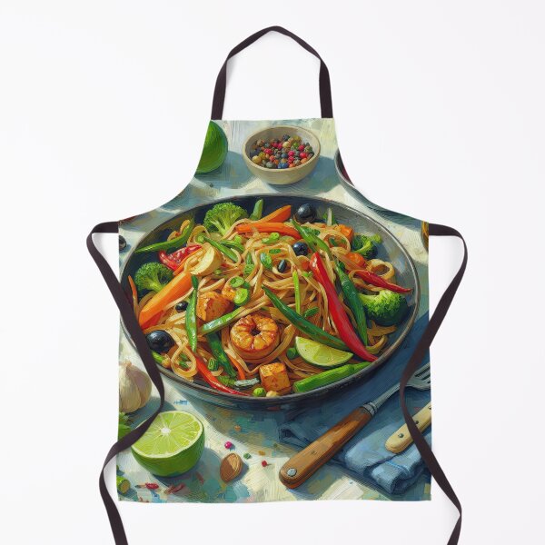 Artikelvorschau, Veganes Pad Thai im impressionistischen Kunststil entworfen und verkauft von artofuniverse.