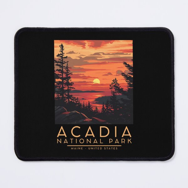 Item preview, A Vintage Illustration of Acadia National Park - Maine - US designed and sold by GoodOldVintage.
