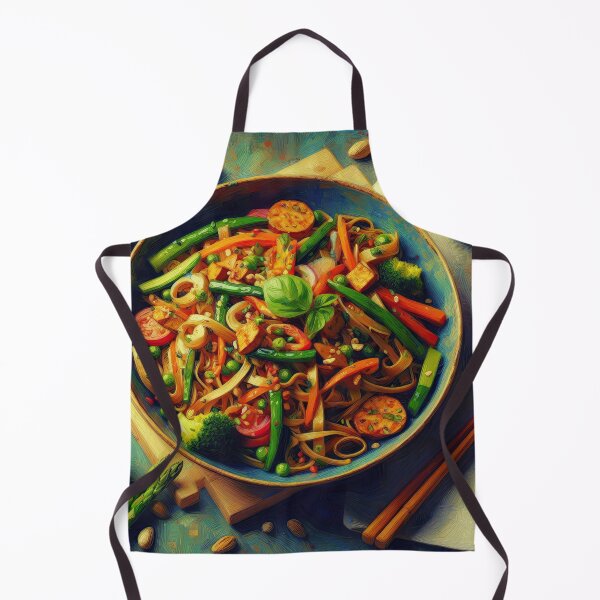 Artikelvorschau, Veganes Pad Thai im impressionistischen Kunststil entworfen und verkauft von artofuniverse.