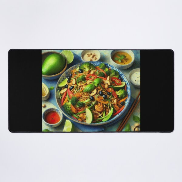 Item preview, Vegan Pad Thai Impressionism Art Style designed and sold by artofuniverse.