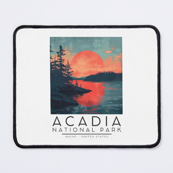 Item preview, A Vintage Illustration of Acadia National Park - Maine - US designed and sold by GoodOldVintage.