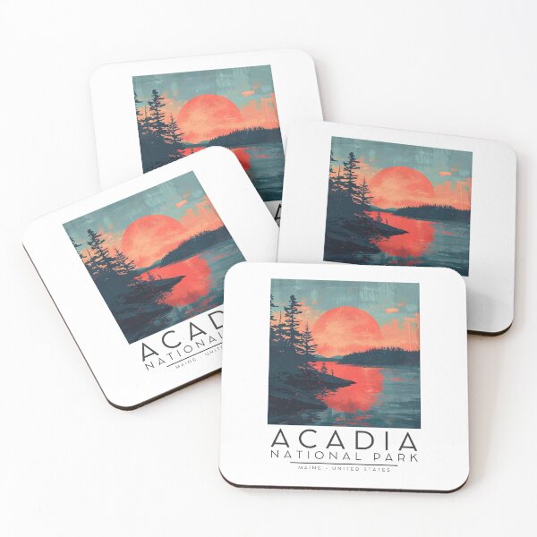 Item preview, A Vintage Illustration of Acadia National Park - Maine - US designed and sold by GoodOldVintage.