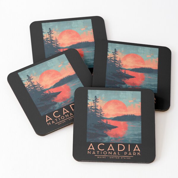 Item preview, A Vintage Illustration of Acadia National Park - Maine - US designed and sold by GoodOldVintage.