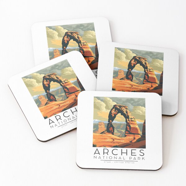 Item preview, A Vintage Illustration of Arches National Park - Utah - US designed and sold by GoodOldVintage.