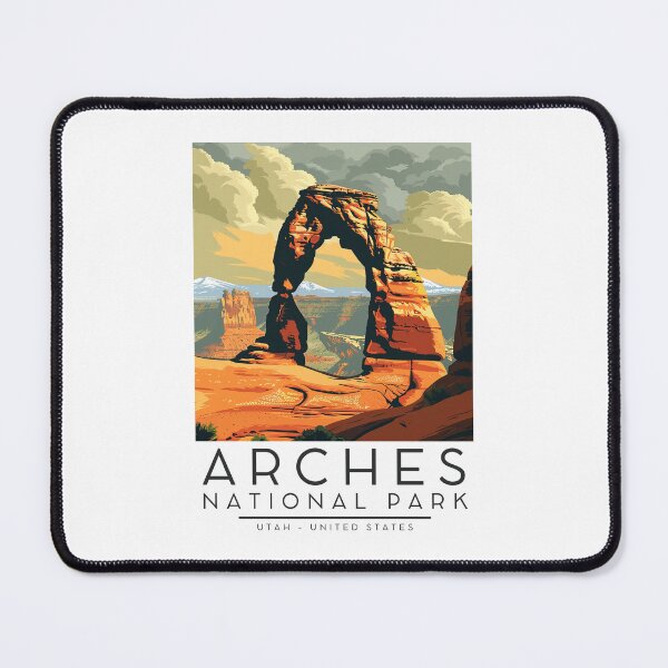 Item preview, A Vintage Illustration of Arches National Park - Utah - US designed and sold by GoodOldVintage.