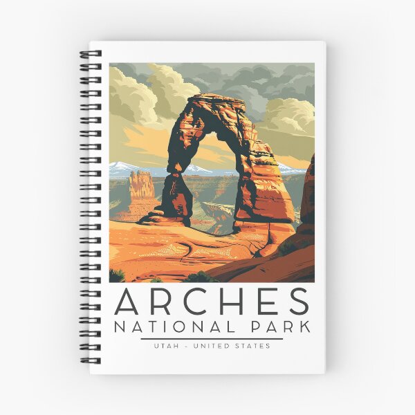 Item preview, A Vintage Illustration of Arches National Park - Utah - US designed and sold by GoodOldVintage.