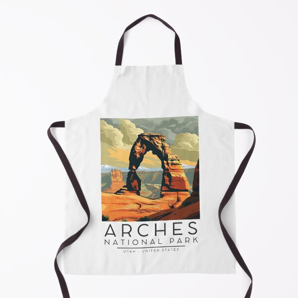 Item preview, A Vintage Illustration of Arches National Park - Utah - US designed and sold by GoodOldVintage.