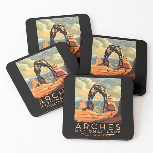 Item preview, A Vintage Illustration of Arches National Park - Utah - US designed and sold by GoodOldVintage.