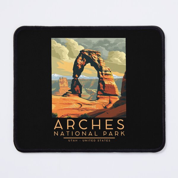 Item preview, A Vintage Illustration of Arches National Park - Utah - US designed and sold by GoodOldVintage.