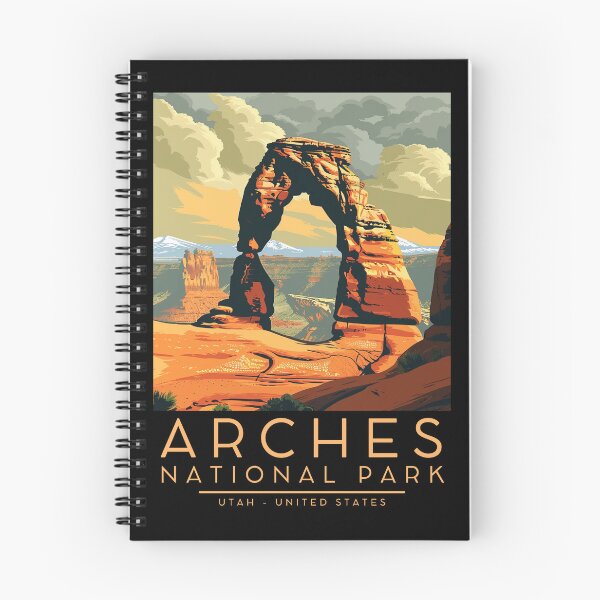 Item preview, A Vintage Illustration of Arches National Park - Utah - US designed and sold by GoodOldVintage.