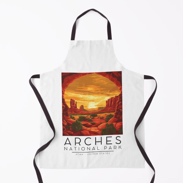 Item preview, A Vintage Illustration of Arches National Park - Utah - US designed and sold by GoodOldVintage.