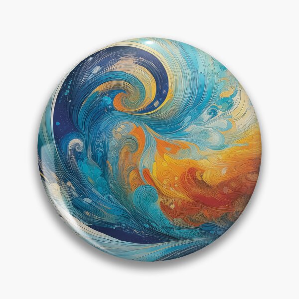 Item preview, A vibrant and dynamic abstract design depicting swirling, intertwining waves of color.  designed and sold by HEMRO.