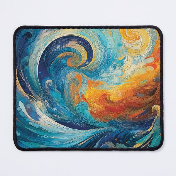 Item preview, A vibrant and dynamic abstract design depicting swirling, intertwining waves of color. designed and sold by HEMRO.