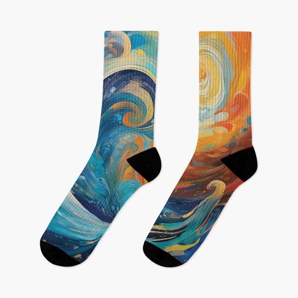 Item preview, A vibrant and dynamic abstract design depicting swirling, intertwining waves of color.  designed and sold by HEMRO.