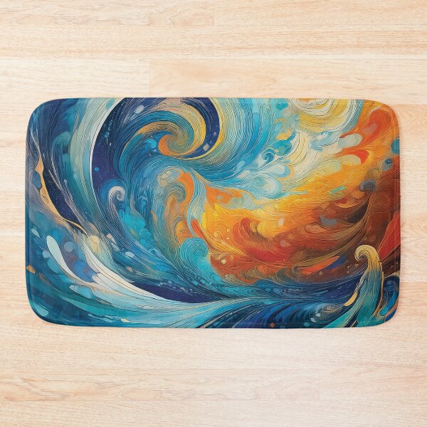 Item preview, A vibrant and dynamic abstract design depicting swirling, intertwining waves of color.  designed and sold by HEMRO.