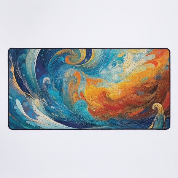 Item preview, A vibrant and dynamic abstract design depicting swirling, intertwining waves of color.  designed and sold by HEMRO.