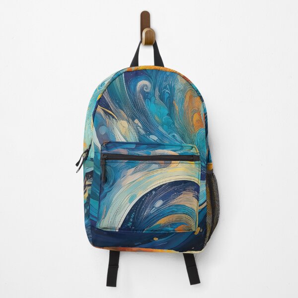 Item preview, A vibrant and dynamic abstract design depicting swirling, intertwining waves of color. designed and sold by HEMRO.