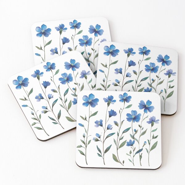 Item preview, Little Blue Flowers Stickers designed and sold by BeUniqueCo.