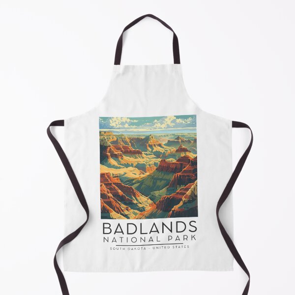 Item preview, A Vintage Illustration of Badlands National Park - South Dakota - US designed and sold by GoodOldVintage.