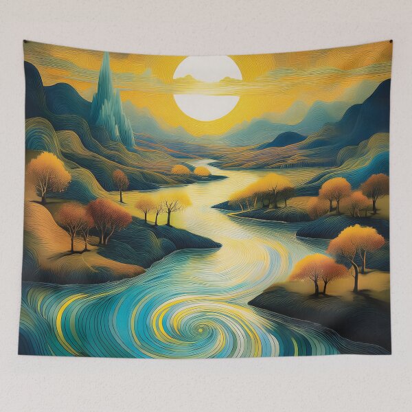Item preview, A fantastical landscape with a surreal, almost dreamlike quality design. designed and sold by HEMRO.