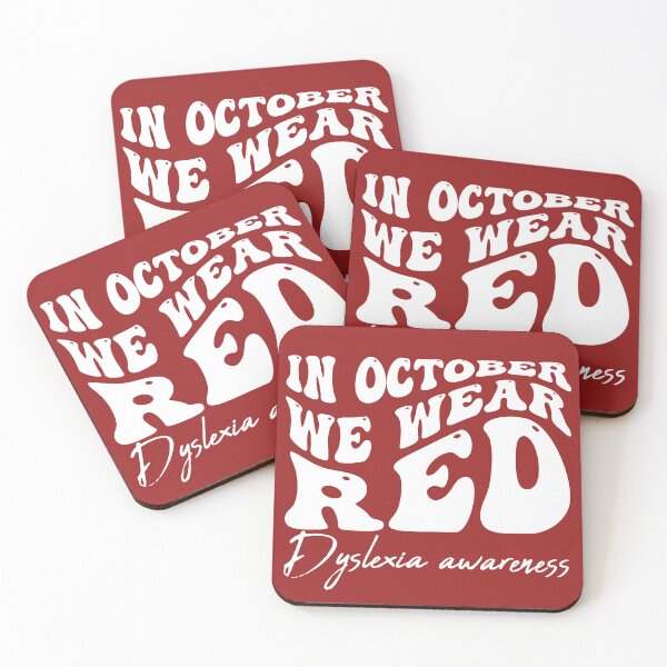 Item preview, In October we wear red dylexia awareness designed and sold by Be Cool (5.0) ⭐⭐⭐⭐⭐.