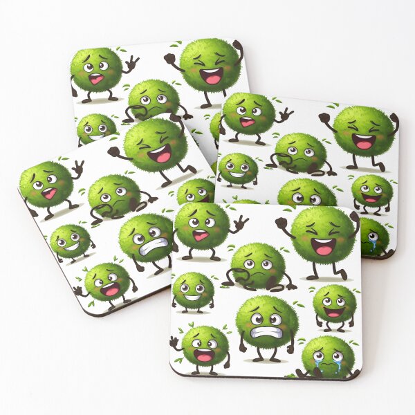 Item preview, Marimo moss ball faces emoticon designed and sold by Preeyanc.