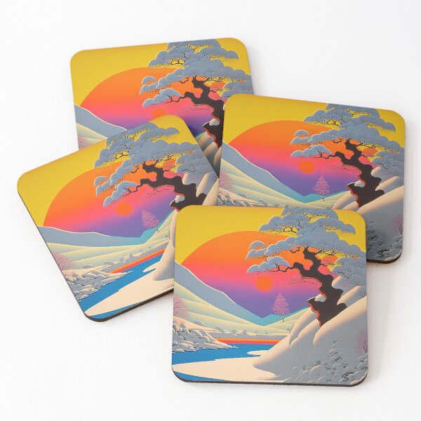 Item preview, Neon Winter Landscape designed and sold by patternshoprad.
