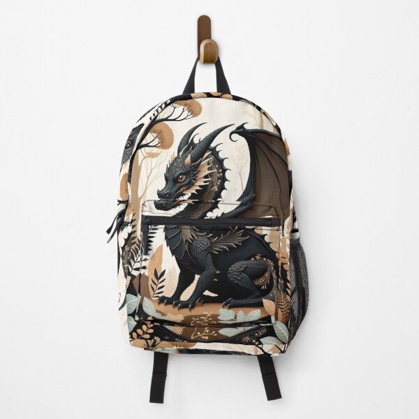 Item preview, Kawaii Black Dragon Whimsical Wild Life Abstract Vintage Zentangle Art designed and sold by Witty Shirts.