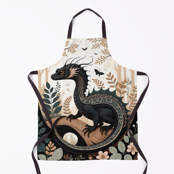 Item preview, Kawaii Black Dragon Whimsical Wild Life Abstract Vintage Zentangle Art designed and sold by Witty Shirts.