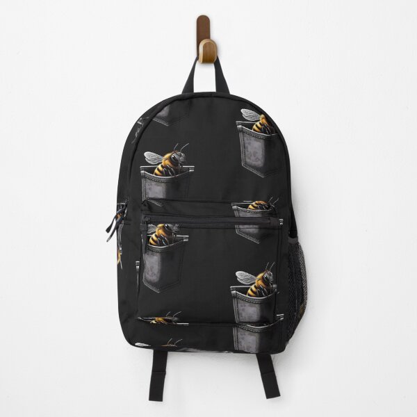 Item preview, A bee exploring the comfort of a black pocket designed and sold by aminz4.