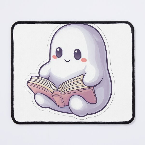 Item preview, Adorable Ghost Reading a Book Sticker for Book Lovers designed and sold by Liseri.