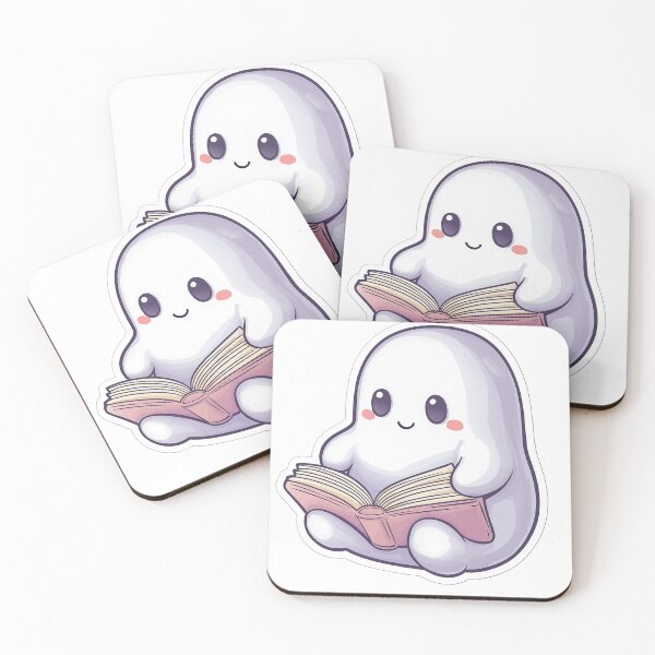 Item preview, Adorable Ghost Reading a Book Sticker for Book Lovers designed and sold by Liseri.