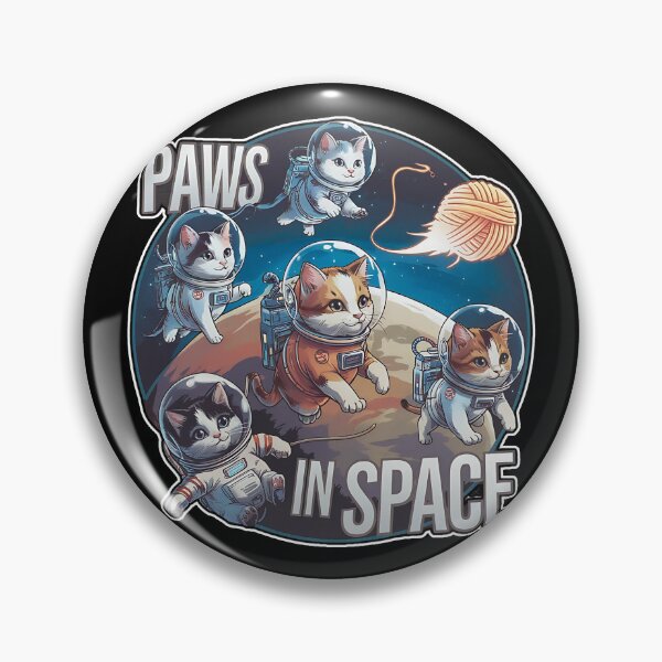 Item preview, PAWS IN SPACE cute astronaut cats doing space walk in space suits designed and sold by Jt41.